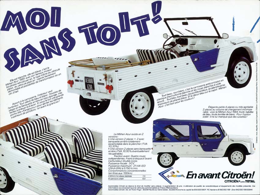 Citroen Mehari AZUR brochure